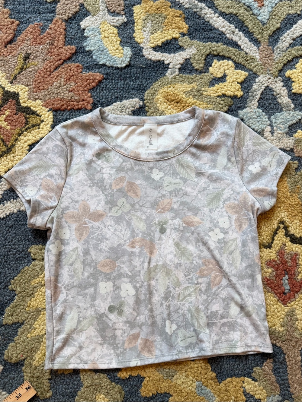 Altar’d State Alana Camo Fitted Tee Size XL Baby Tee Soft Cozy